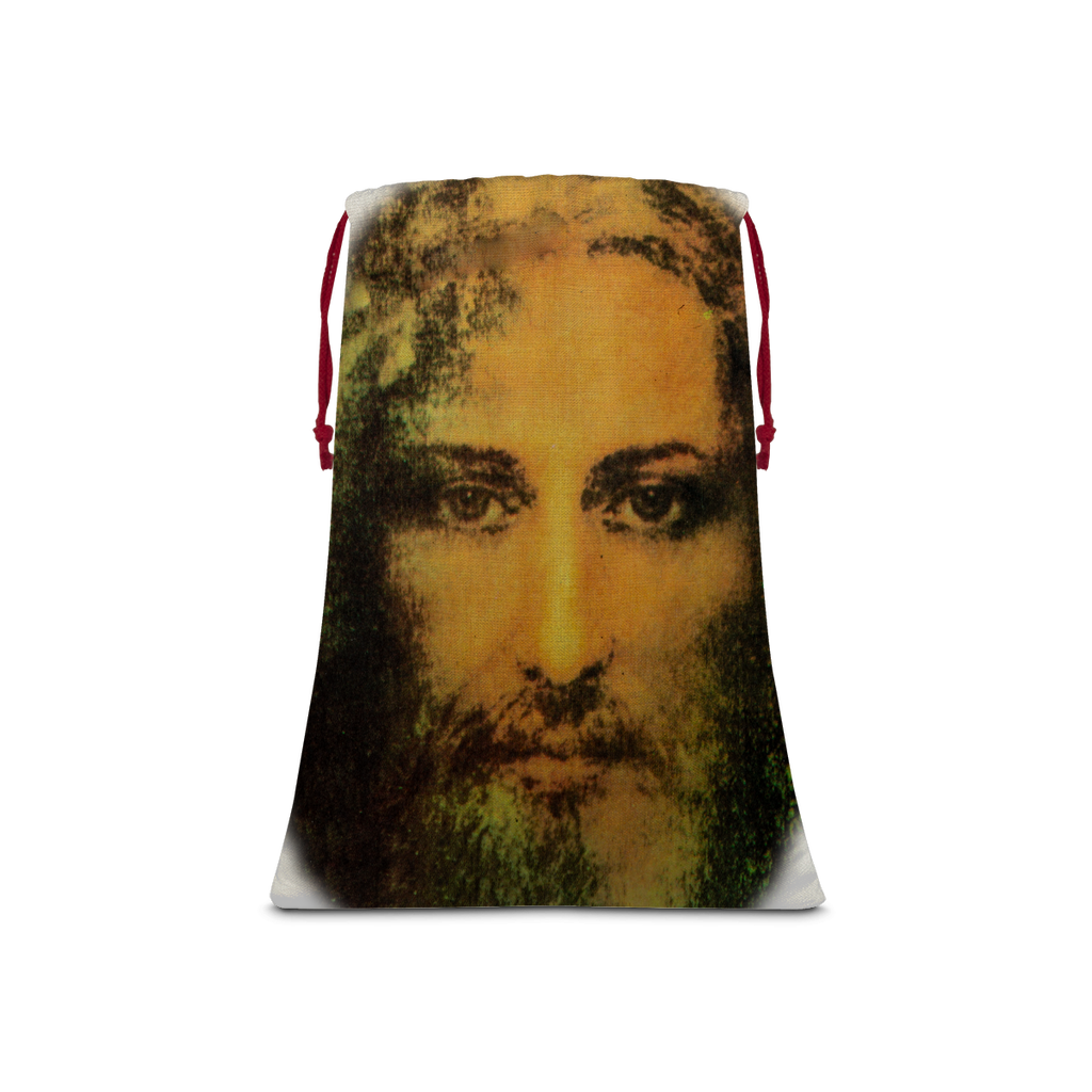 Face of Jesus Linen Drawstring Sack
