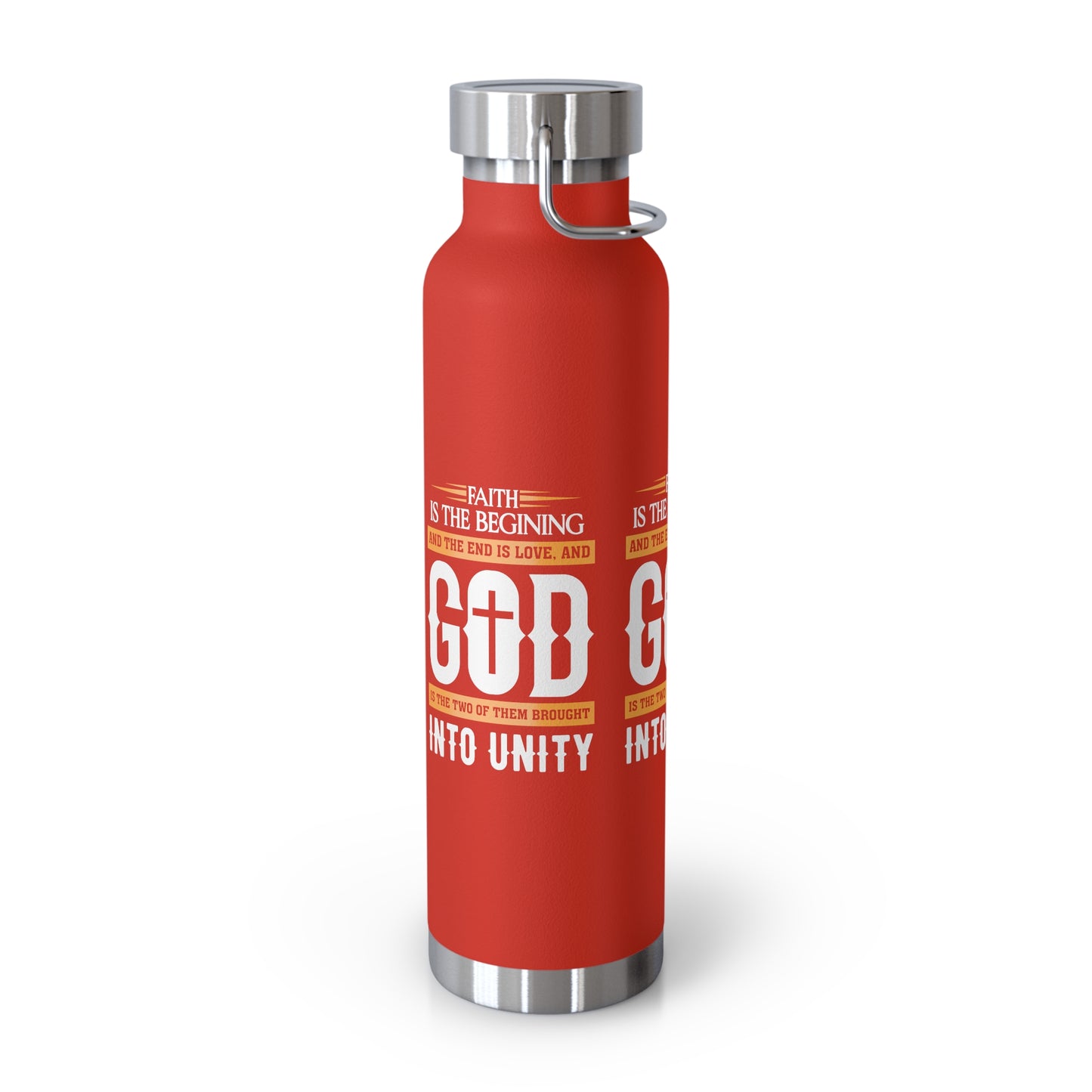 Faith and Love Copper Vacuum Insulated Bottle, 22oz