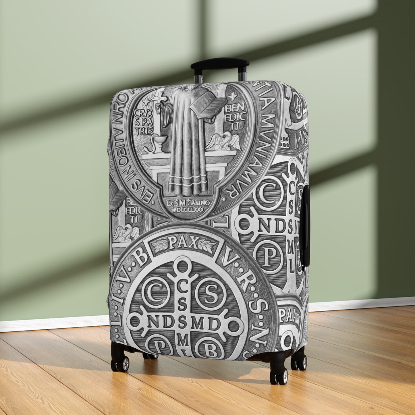 St Benedict Medal Luggage Cover