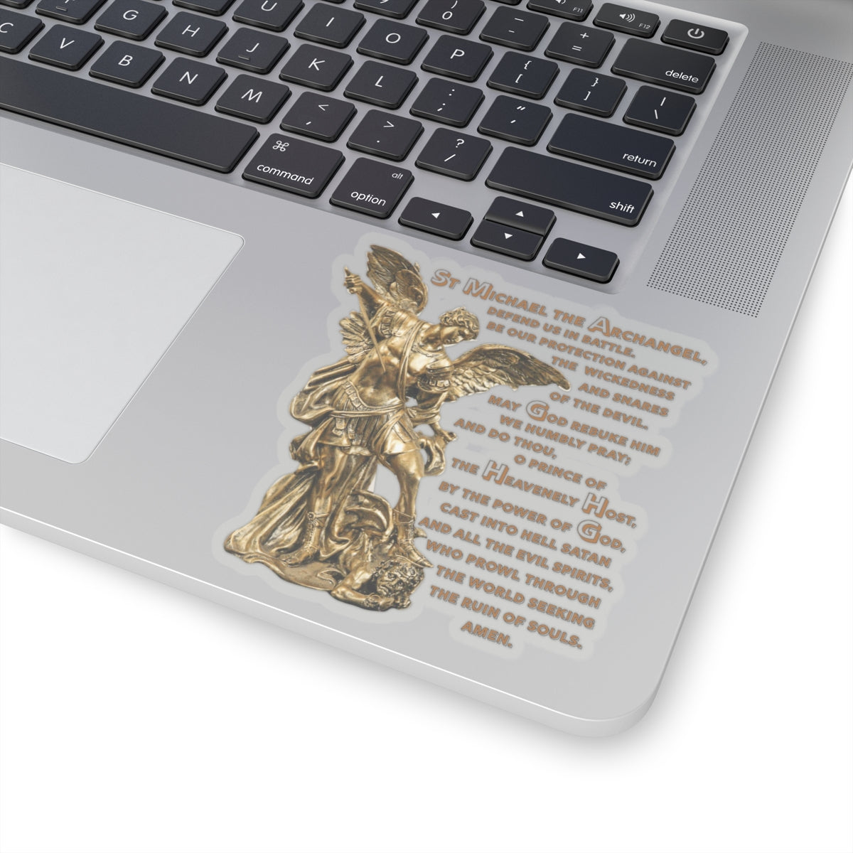 St Michael Archangel with Prayer Kiss-Cut Stickers