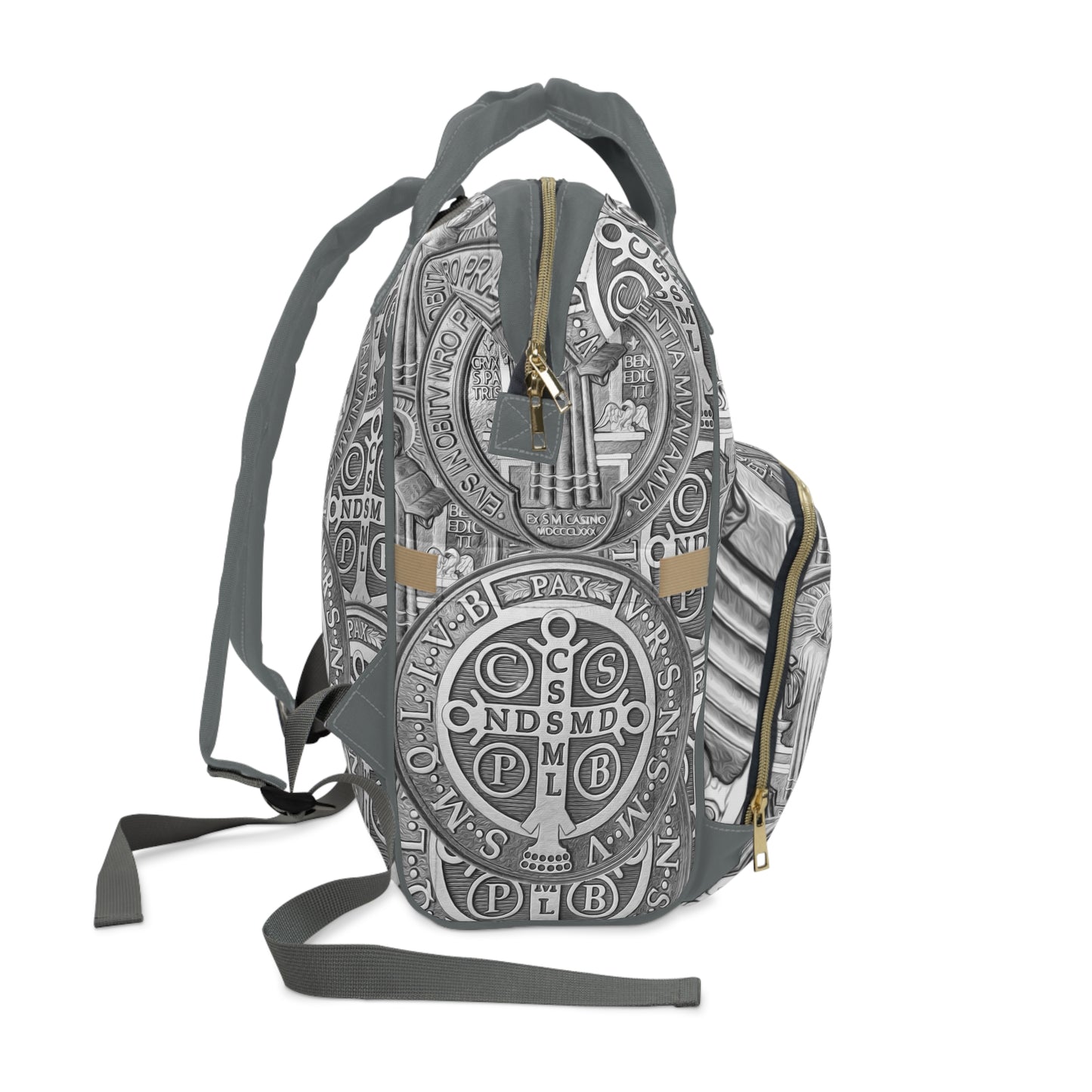 St Benedict Medal Multifunctional Diaper Backpack