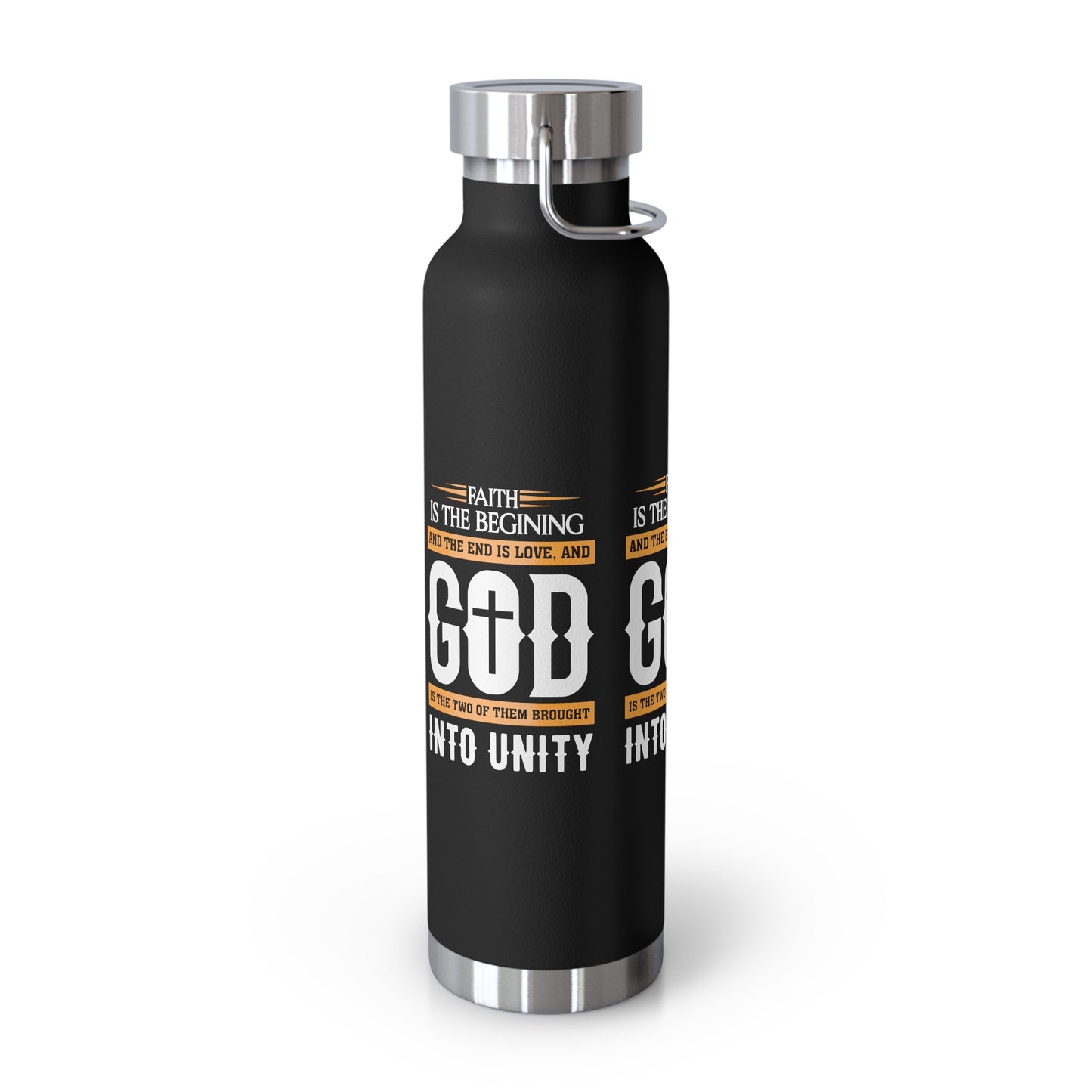 Faith and Love Copper Vacuum Insulated Bottle, 22oz