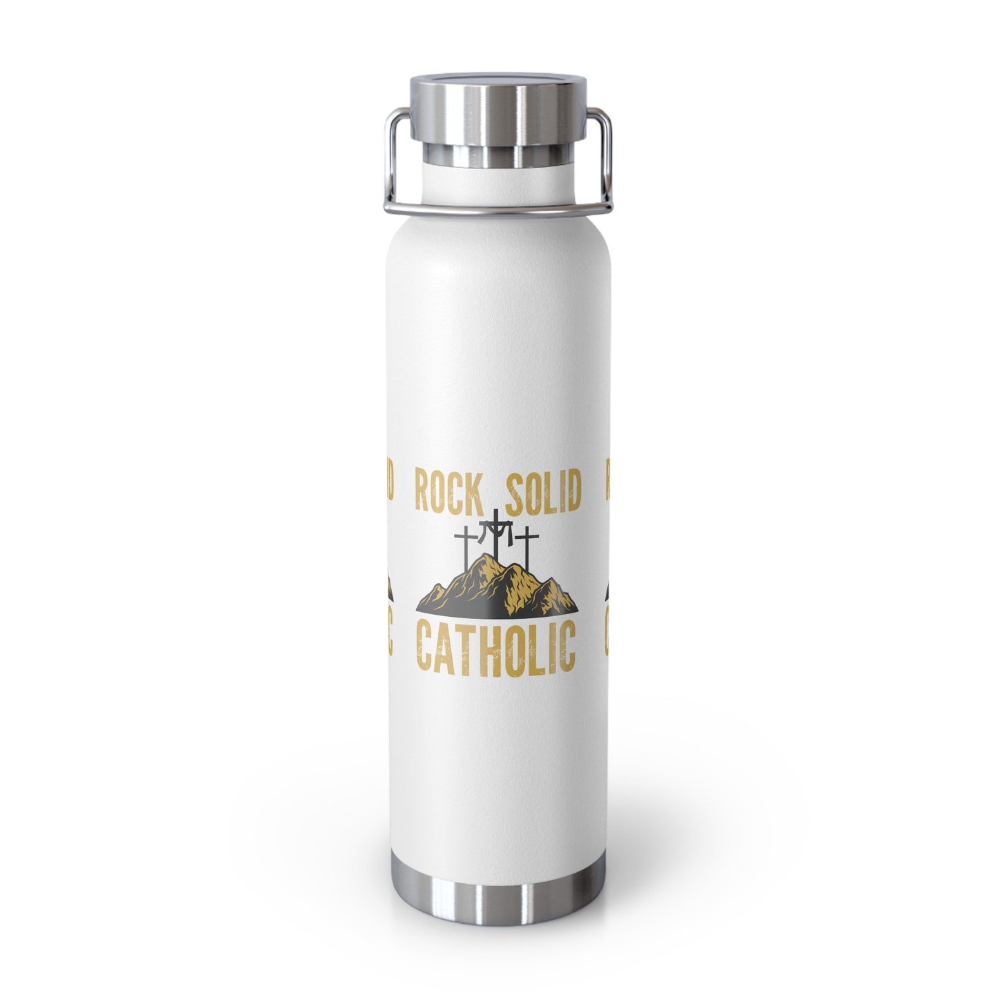 Rock Solid Catholic Copper Vacuum Insulated Bottle, 22oz