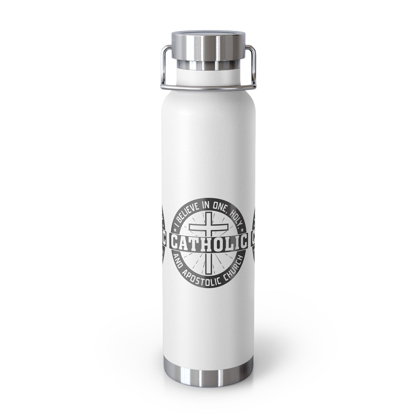 I Believe in One, Holy, Catholic and Apostolic Church Copper Vacuum Insulated Bottle, 22oz
