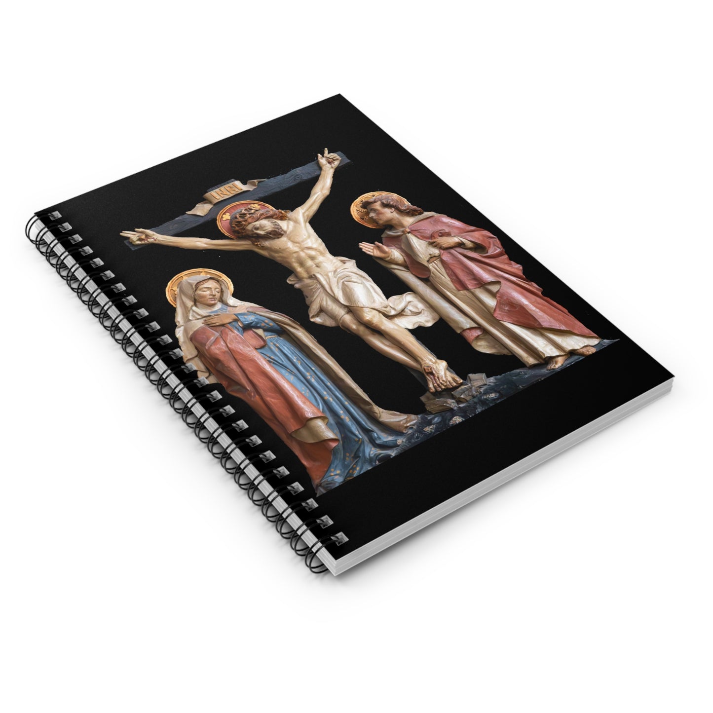 Crucifixion Scene Spiral Notebook - Ruled Line