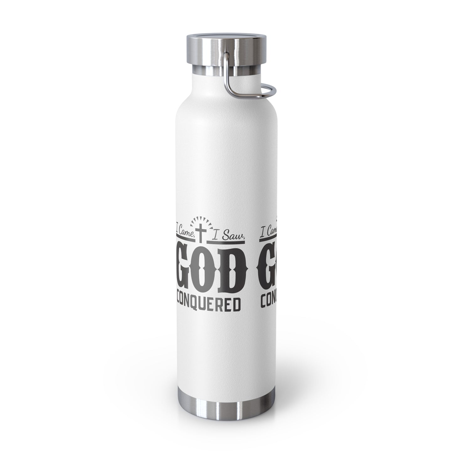 I came, I saw, God Conquered Copper Vacuum Insulated Bottle, 22oz