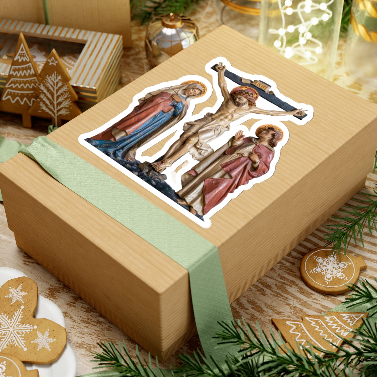 Crucifixion Scene Kiss-Cut Stickers