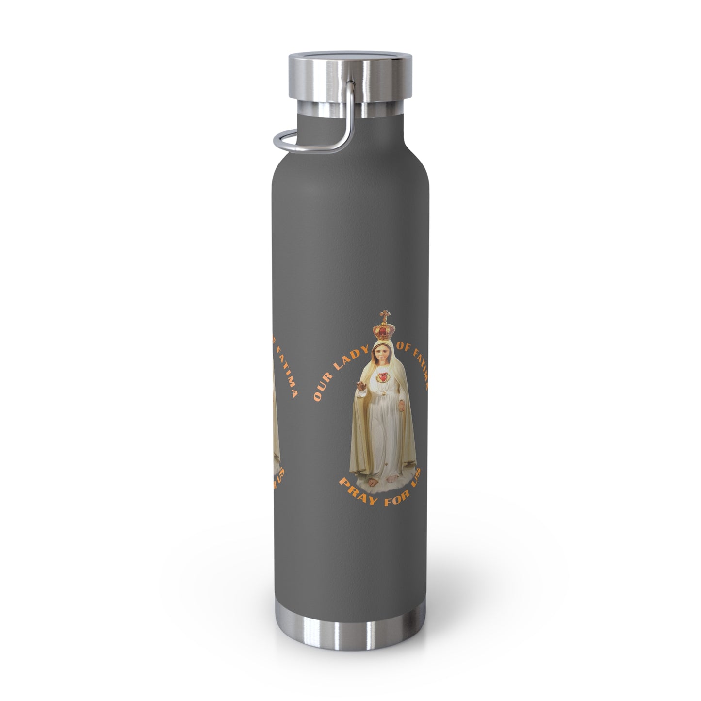 Our Lady of Fatima Pray for Us Copper Vacuum Insulated Bottle, 22oz