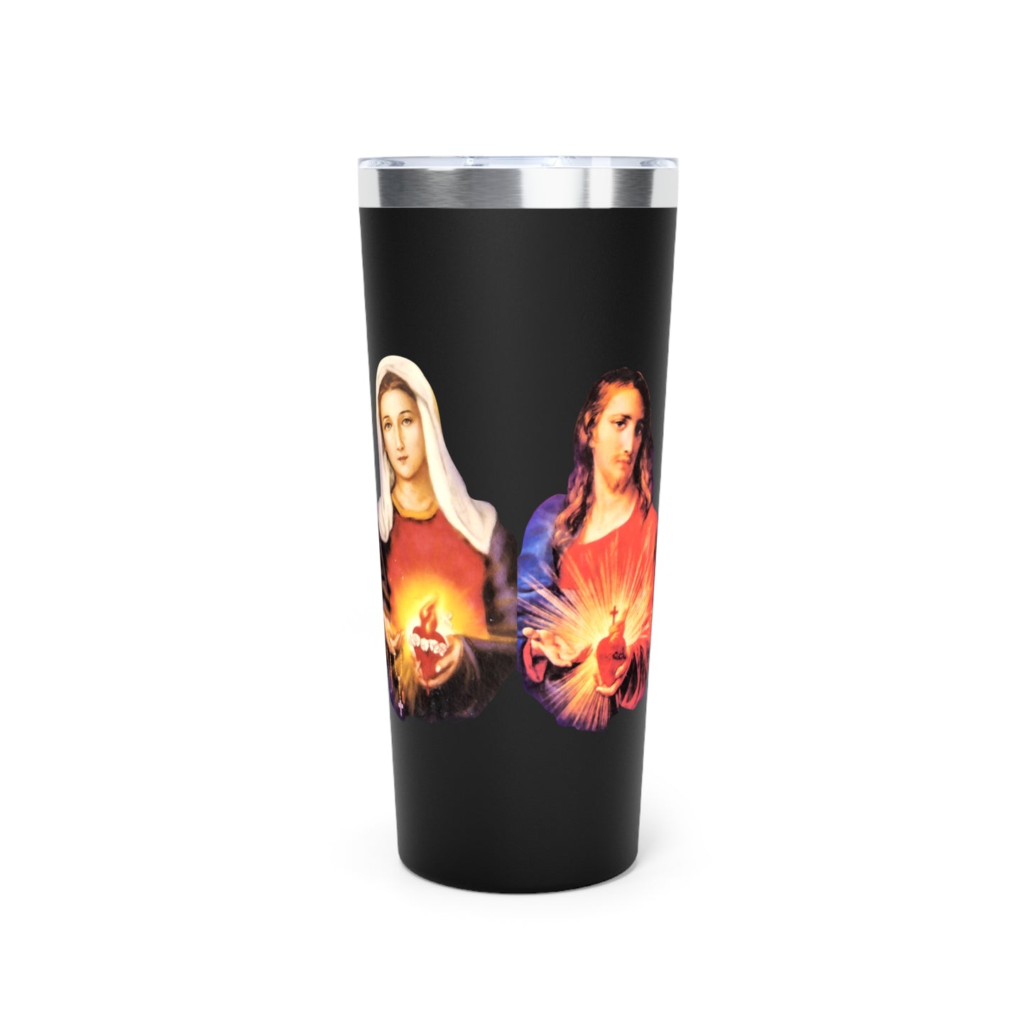 Sacred Heart of Jesus | Immaculate Heart of Mary Copper Vacuum Insulated Tumbler, 22oz