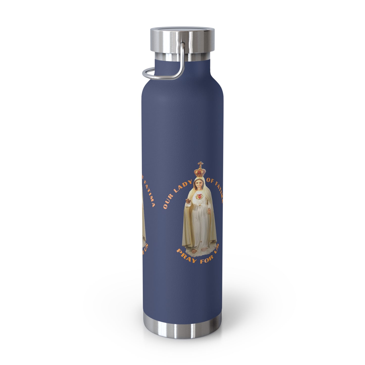 Our Lady of Fatima Pray for Us Copper Vacuum Insulated Bottle, 22oz