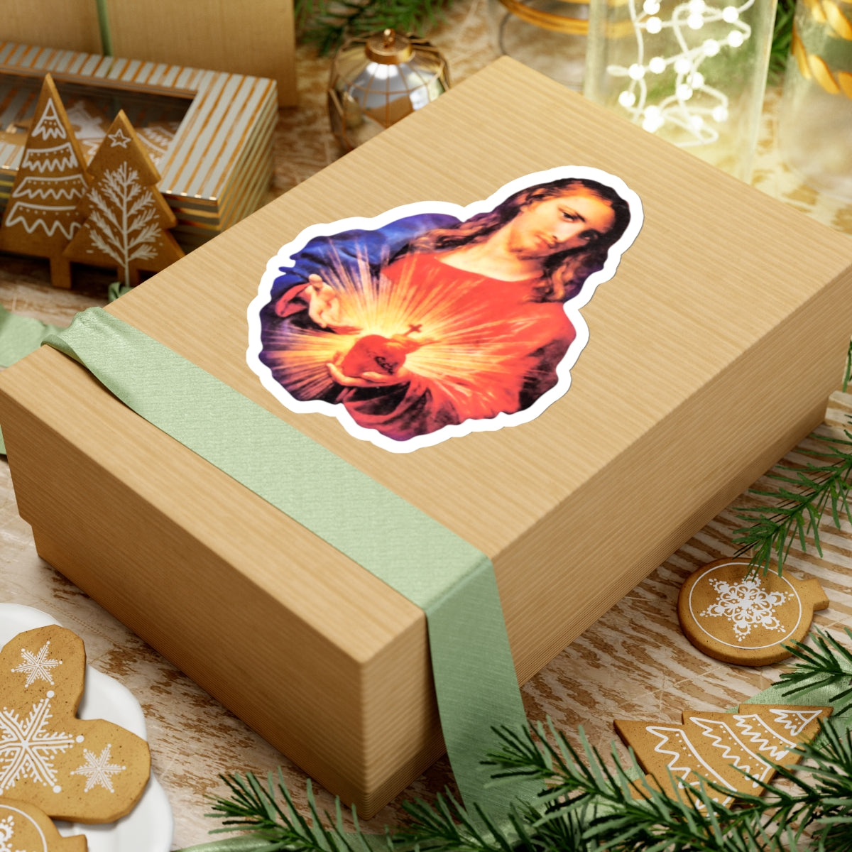 Sacred Heart of Jesus Kiss-Cut Stickers