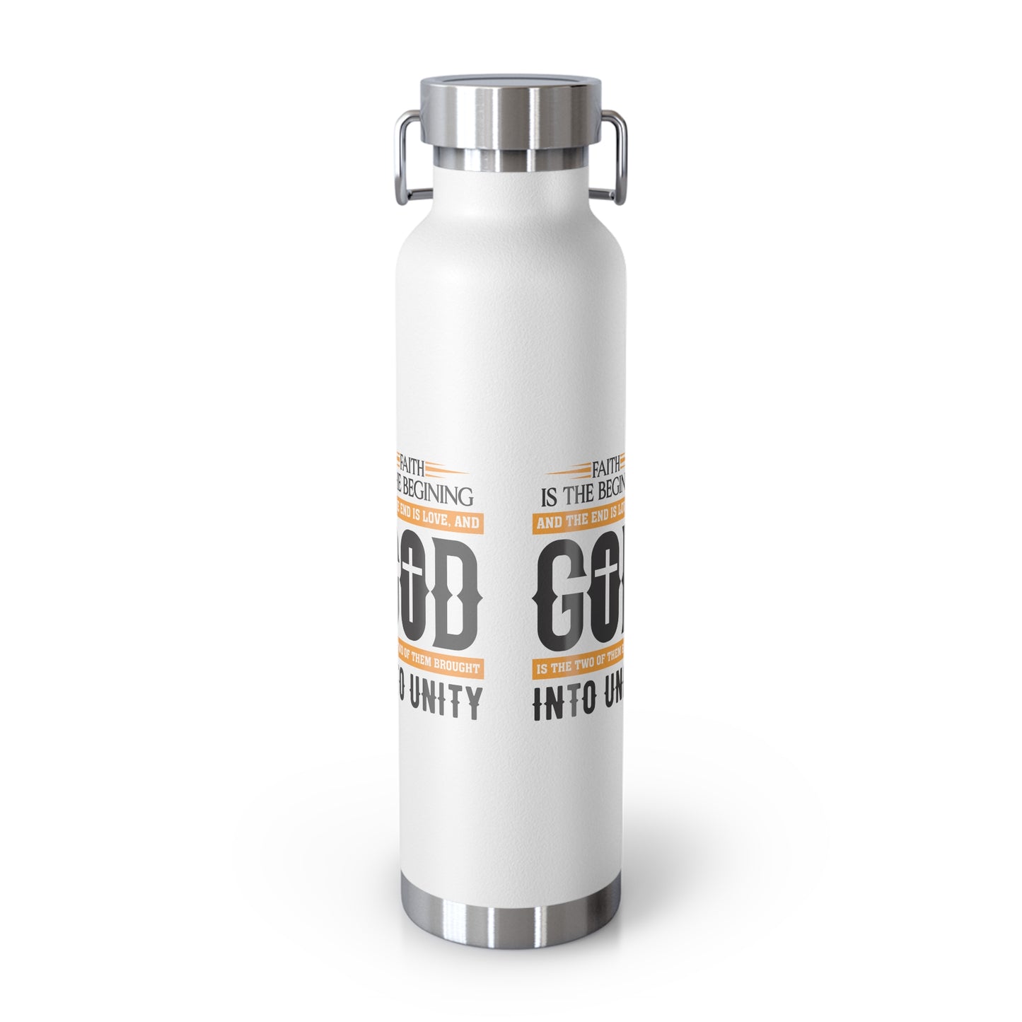 Faith and Love Copper Vacuum Insulated Bottle, 22oz