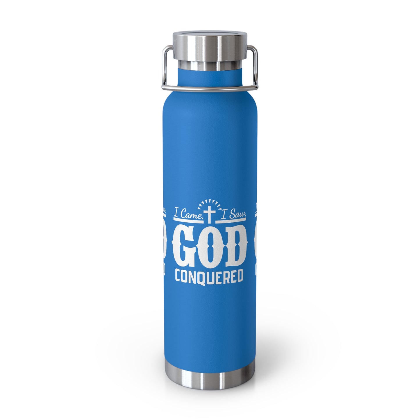 I came, I saw, God Conquered Copper Vacuum Insulated Bottle, 22oz