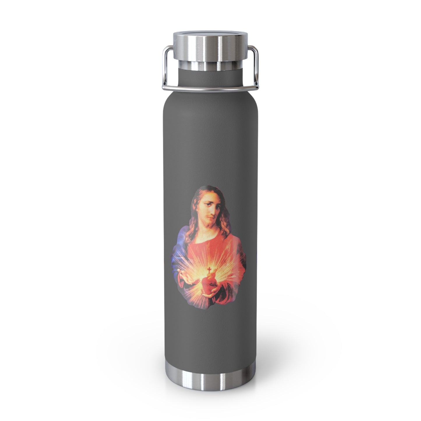 Sacred Heart of Jesus Copper Vacuum Insulated Bottle, 22oz