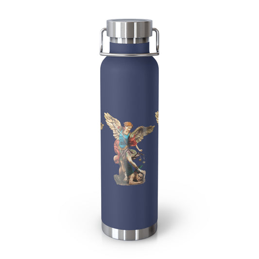 St Michael Archangel (Colour) Copper Vacuum Insulated Bottle, 22oz