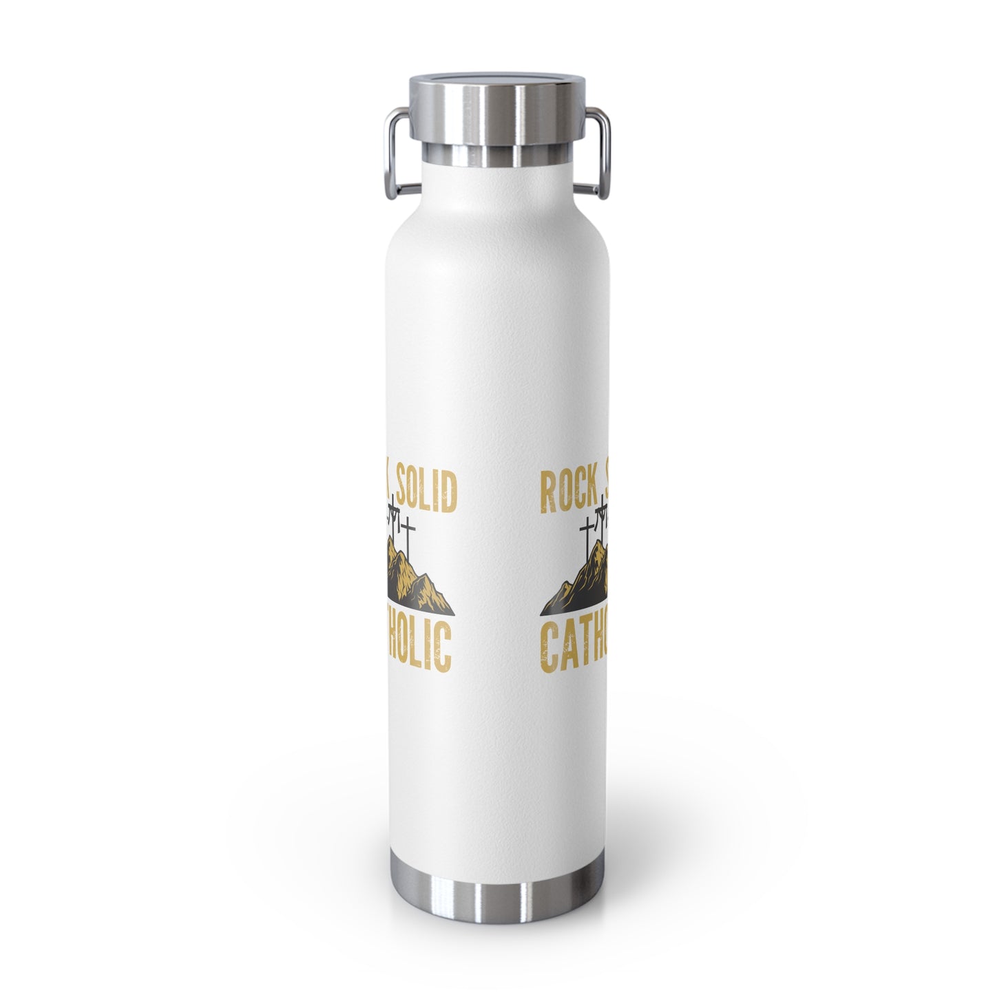 Rock Solid Catholic Copper Vacuum Insulated Bottle, 22oz