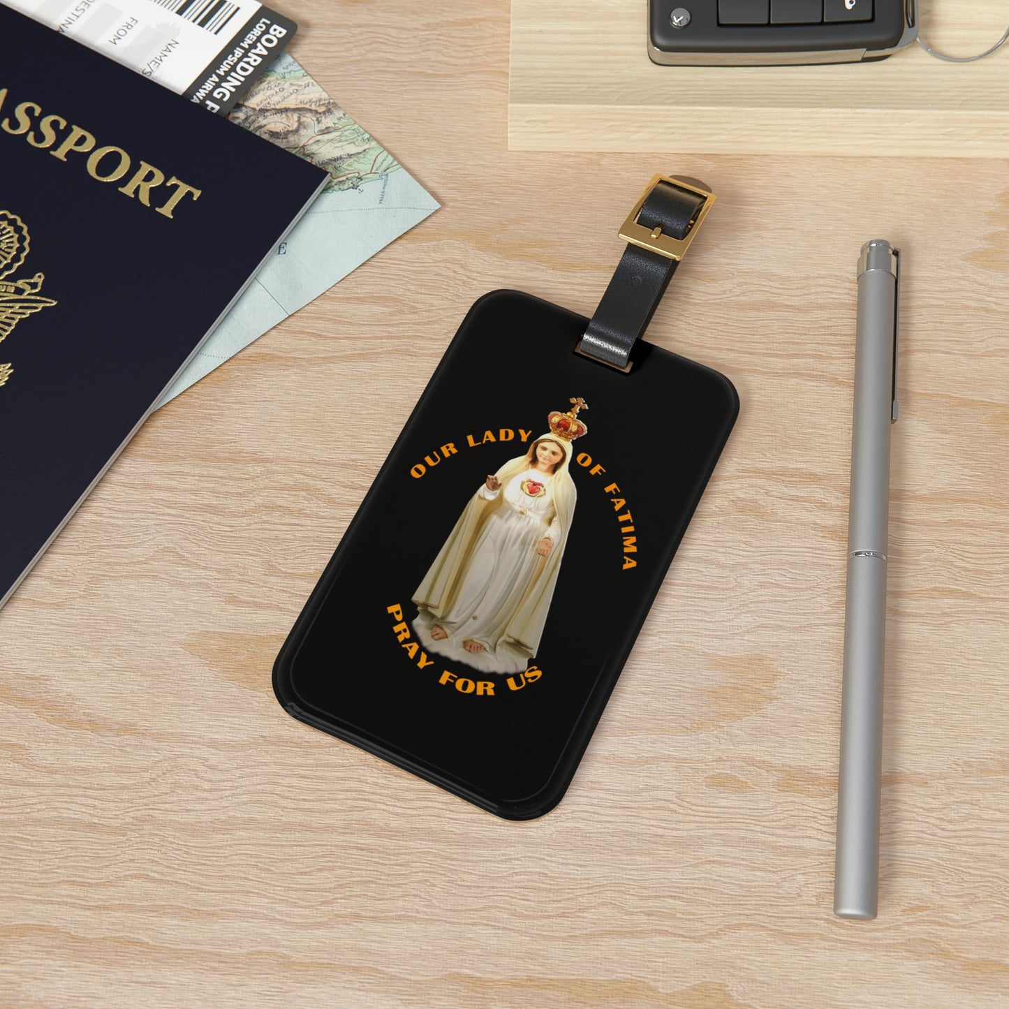 Our Lady of Fatima Pray for Us Luggage Tag