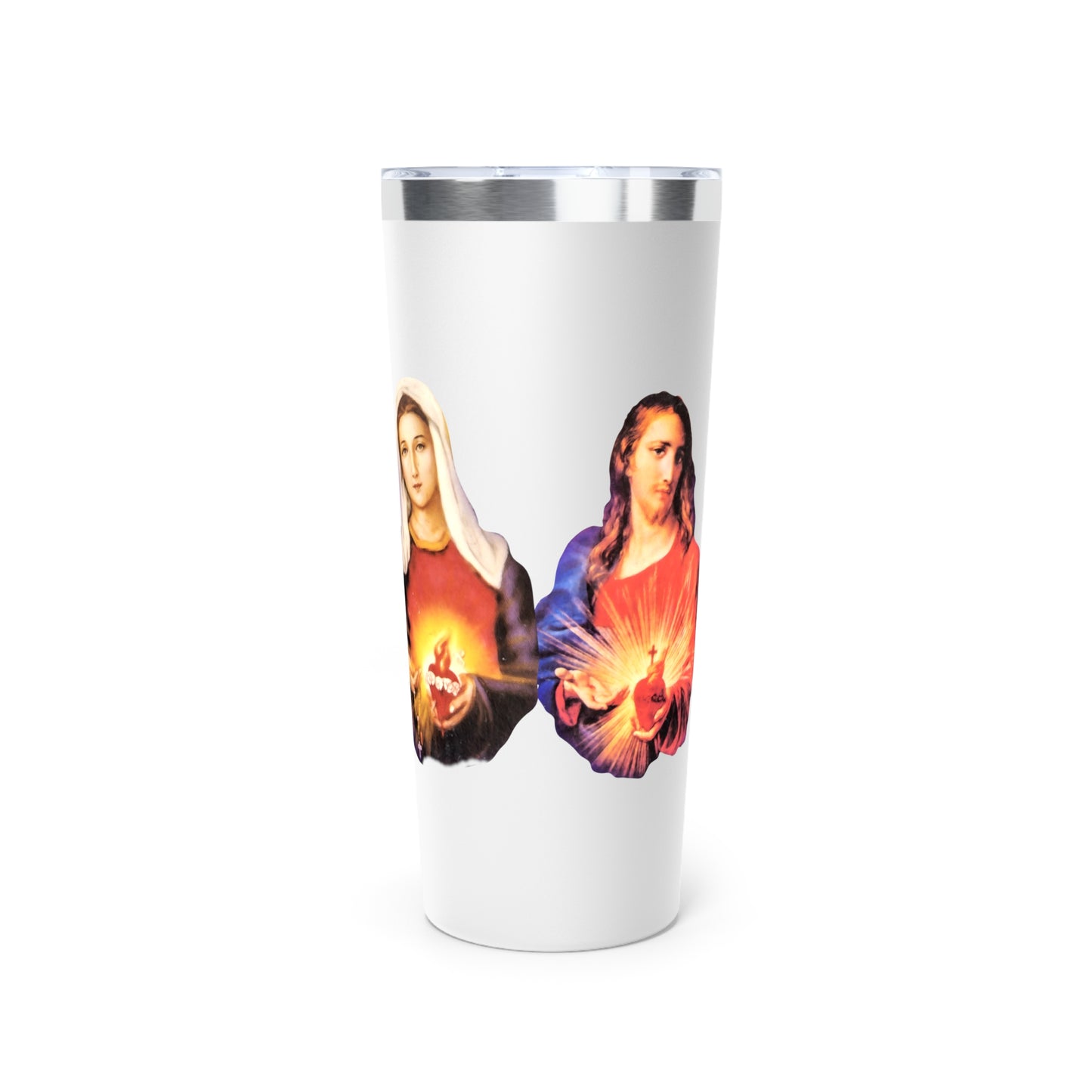 Sacred Heart of Jesus | Immaculate Heart of Mary Copper Vacuum Insulated Tumbler, 22oz