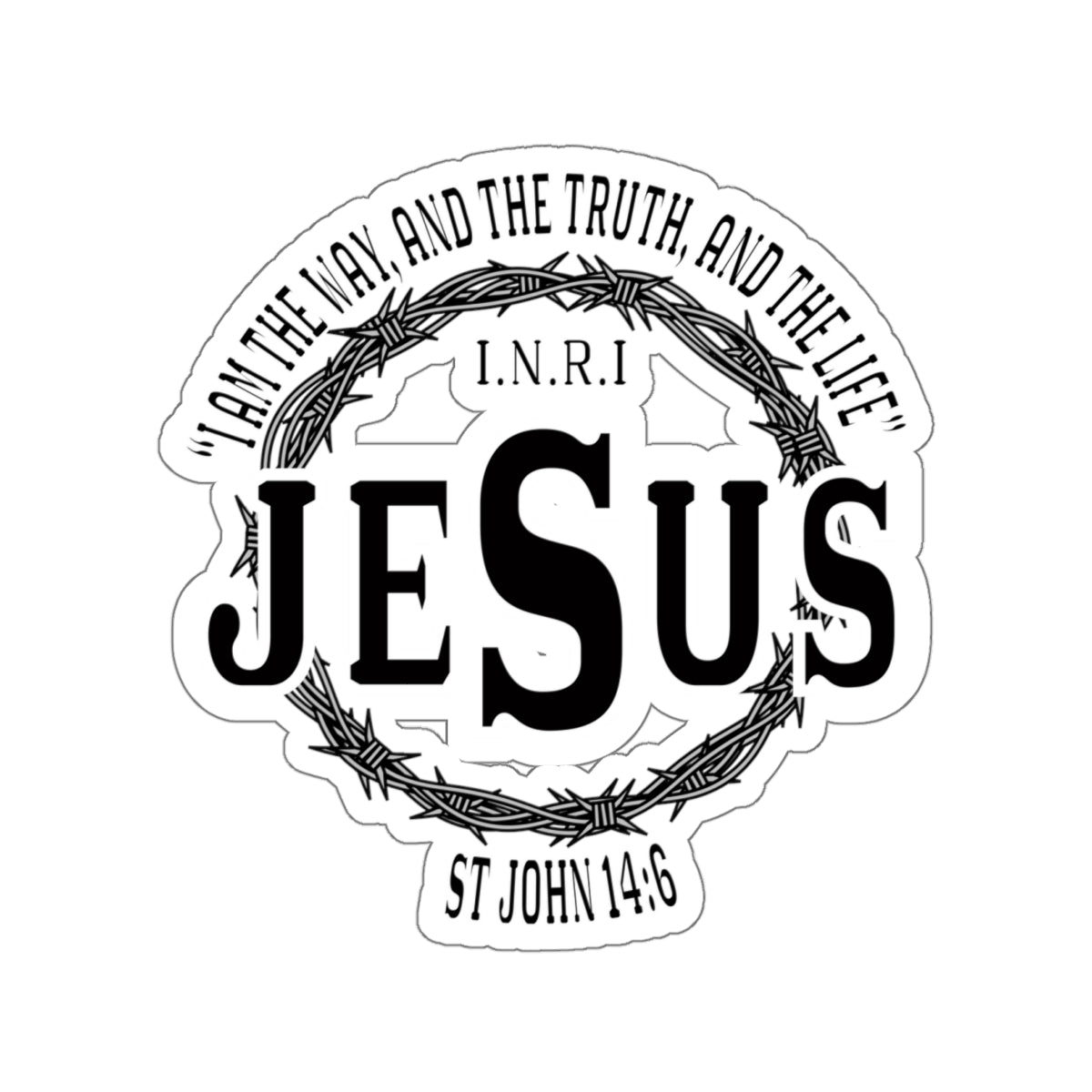 Jesus the Way John 14:6 Kiss-Cut Stickers