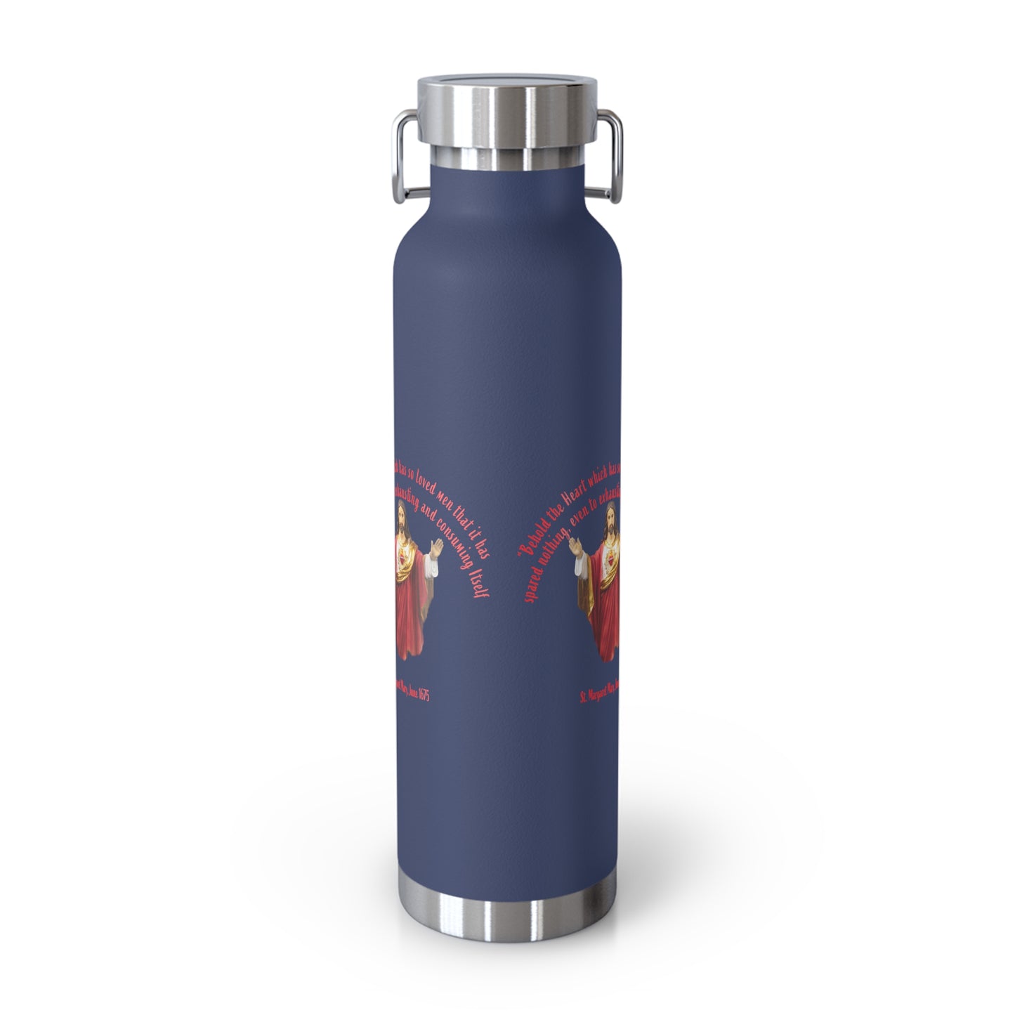 Sacred Heart of Jesus - St Margaret Mary, 1675 Copper Vacuum Insulated Bottle, 22oz