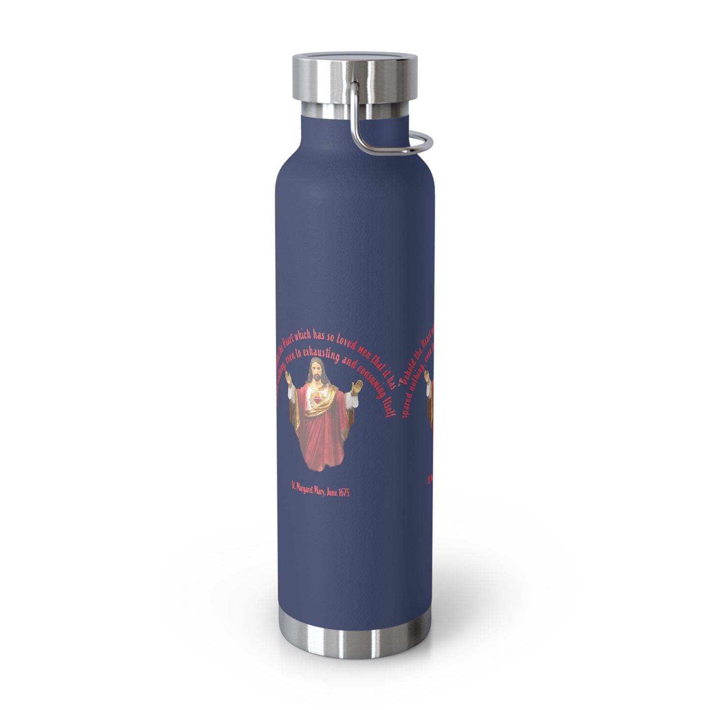 Sacred Heart of Jesus - St Margaret Mary, 1675 Copper Vacuum Insulated Bottle, 22oz