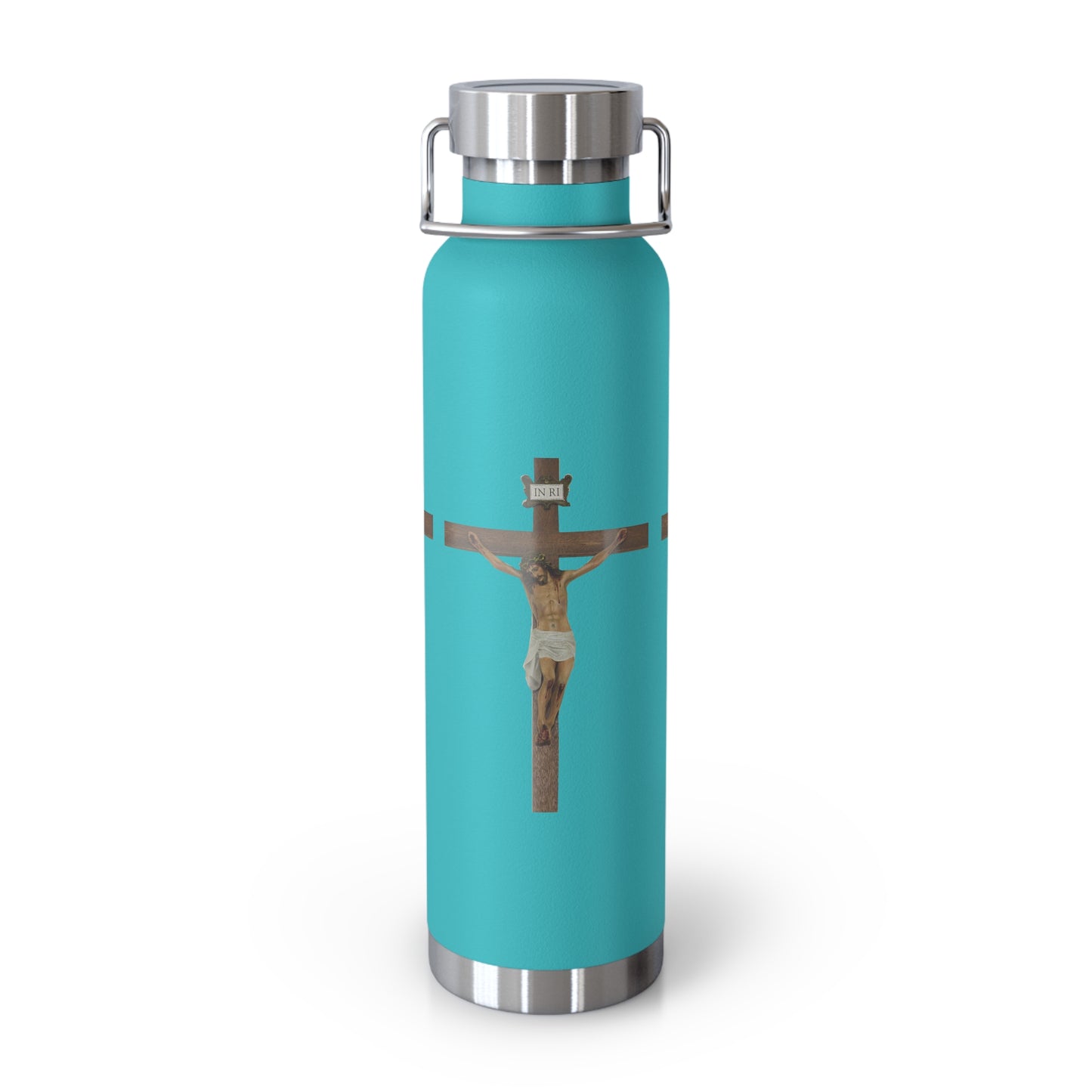 Jesus Crucified Copper Vacuum Insulated Bottle, 22oz