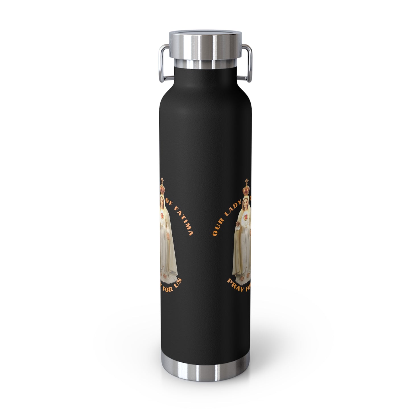 Our Lady of Fatima Pray for Us Copper Vacuum Insulated Bottle, 22oz