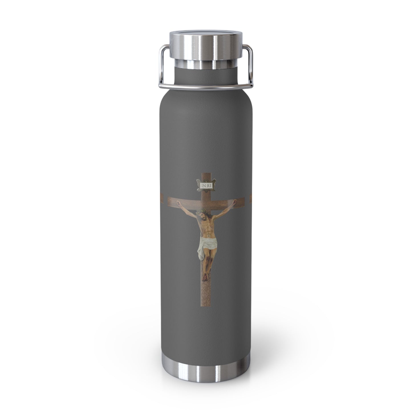 Jesus Crucified Copper Vacuum Insulated Bottle, 22oz