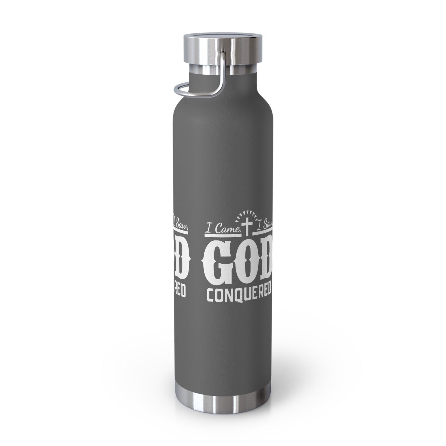 I came, I saw, God Conquered Copper Vacuum Insulated Bottle, 22oz