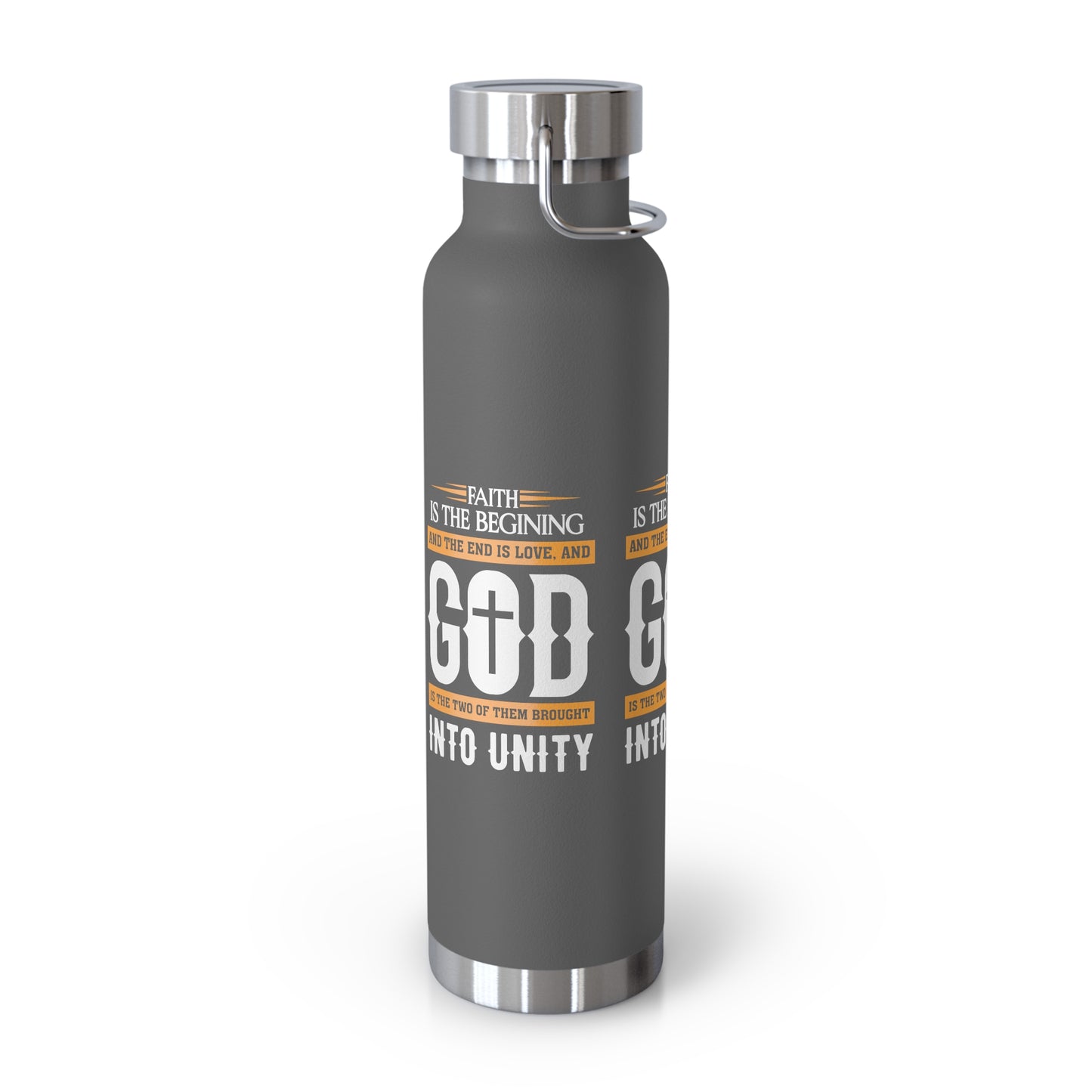 Faith and Love Copper Vacuum Insulated Bottle, 22oz