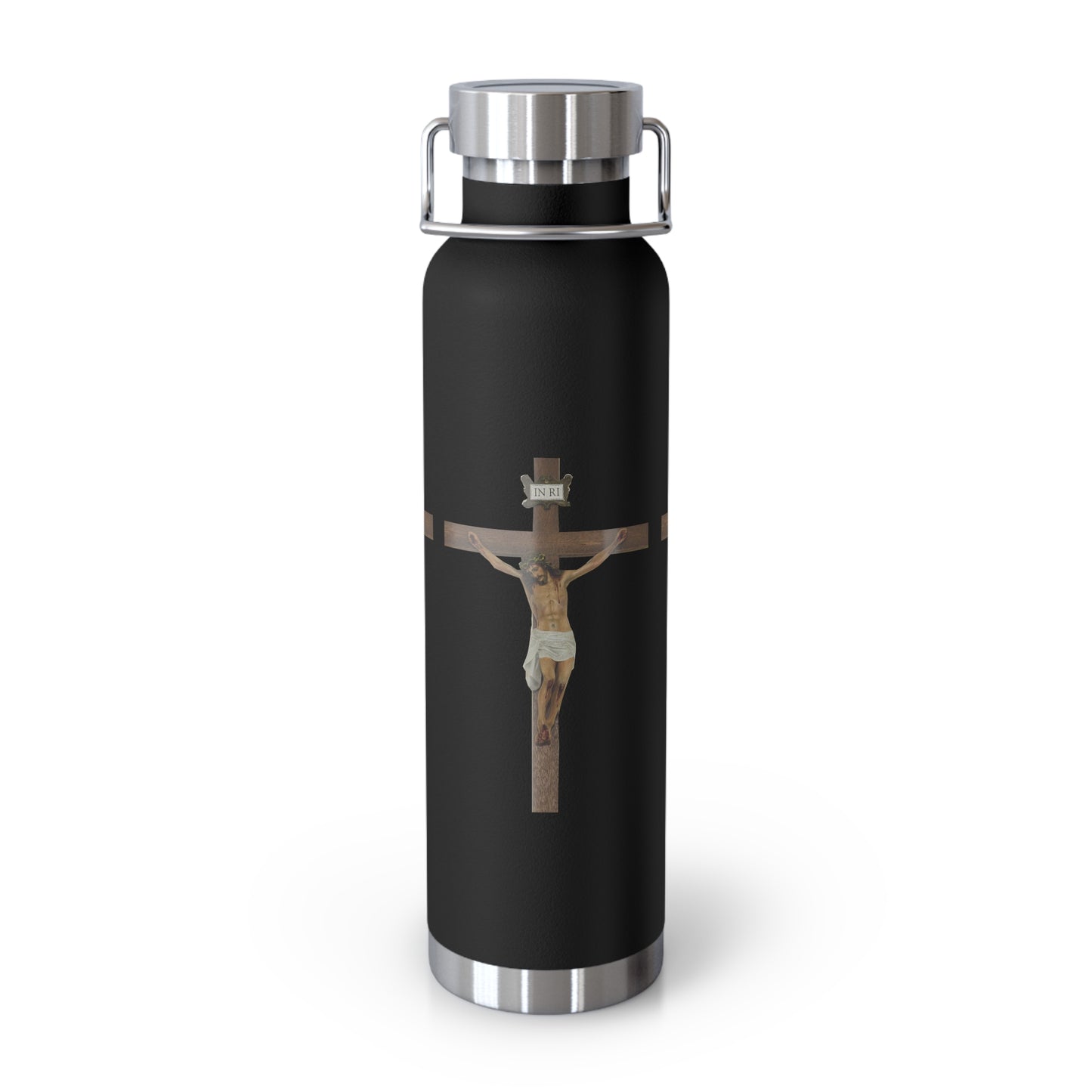 Jesus Crucified Copper Vacuum Insulated Bottle, 22oz