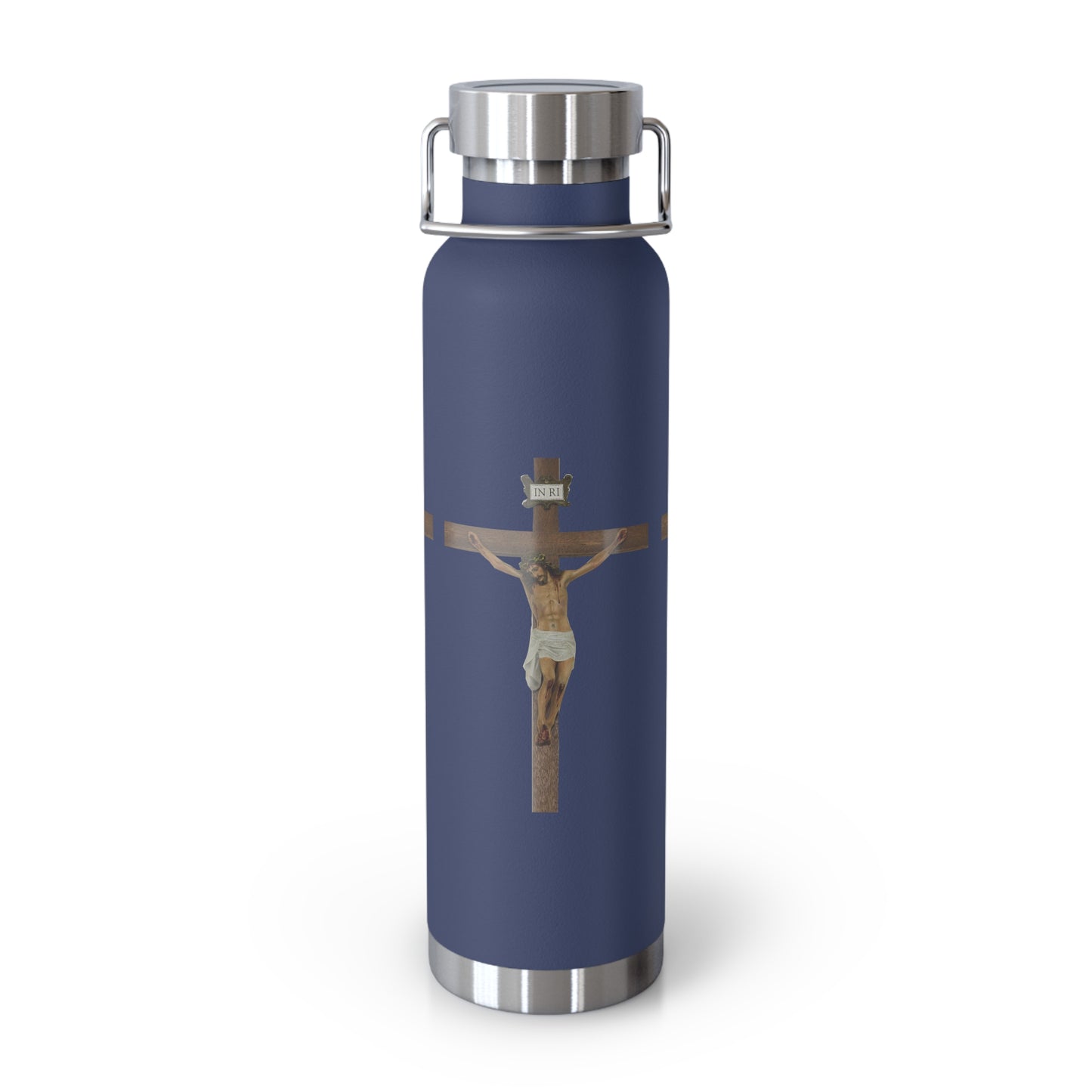 Jesus Crucified Copper Vacuum Insulated Bottle, 22oz