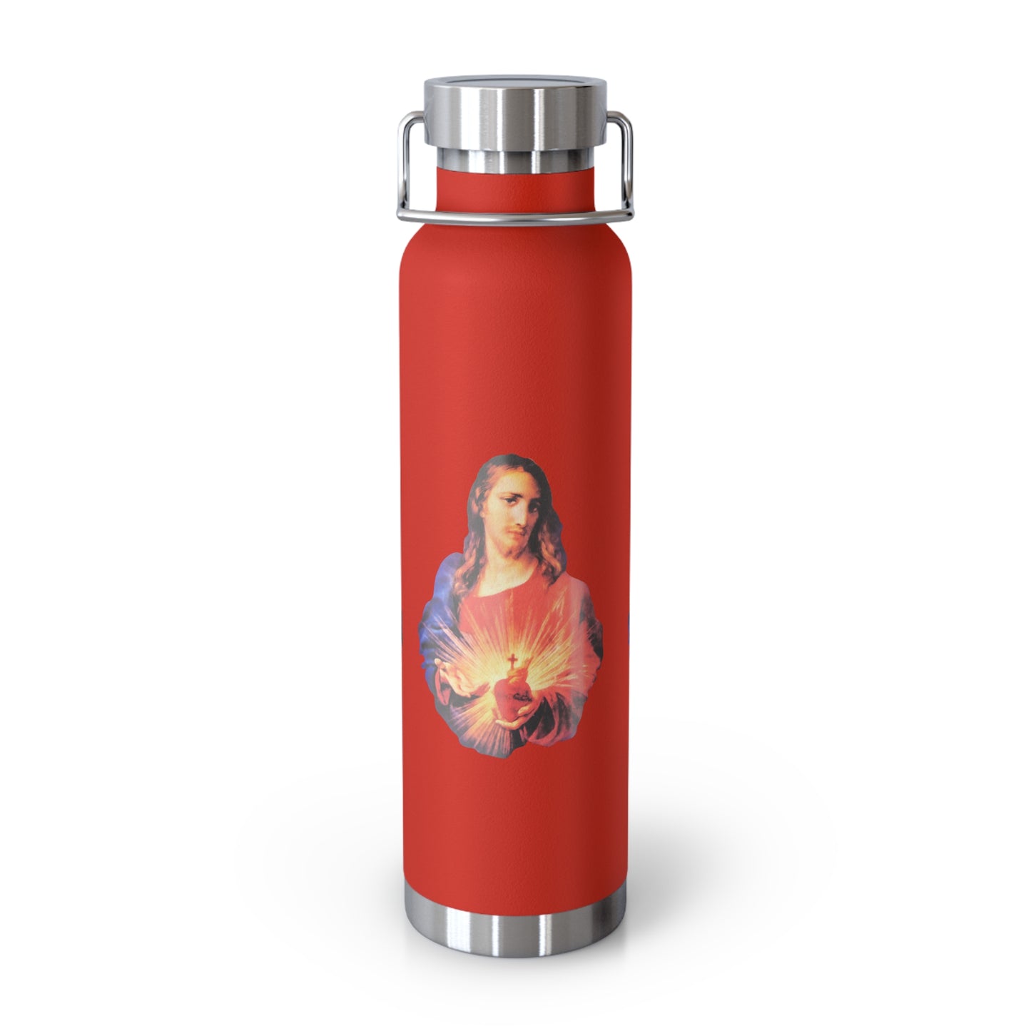 Sacred Heart of Jesus Copper Vacuum Insulated Bottle, 22oz
