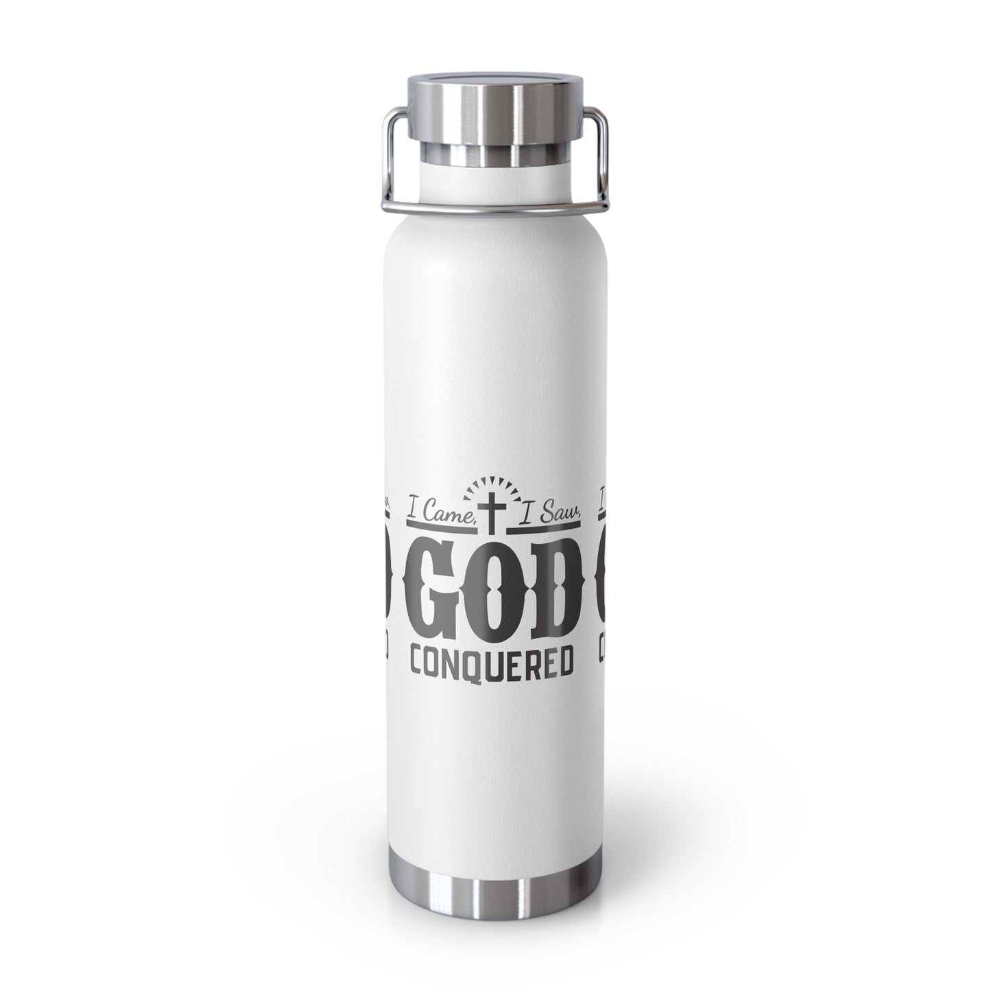 I came, I saw, God Conquered Copper Vacuum Insulated Bottle, 22oz