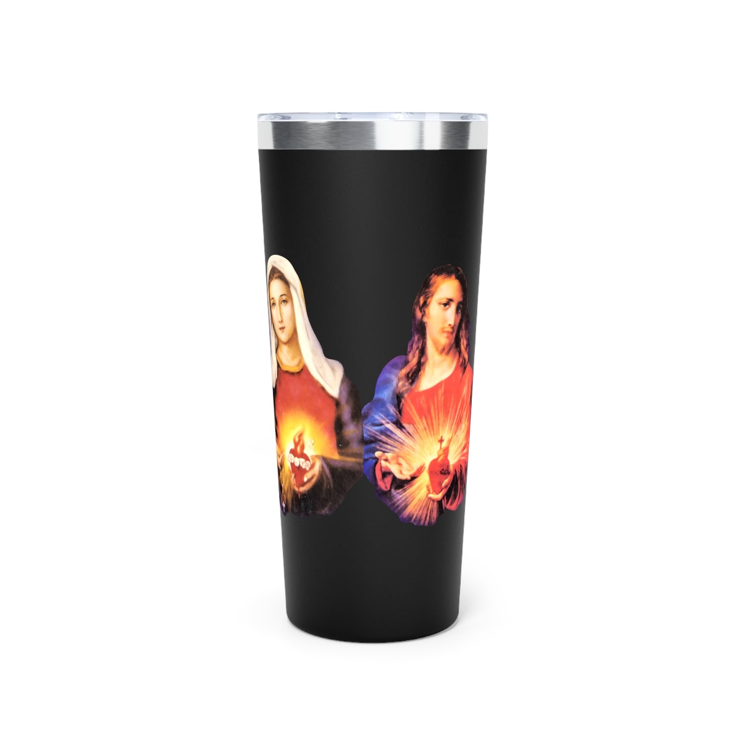 Sacred Heart of Jesus | Immaculate Heart of Mary Copper Vacuum Insulated Tumbler, 22oz