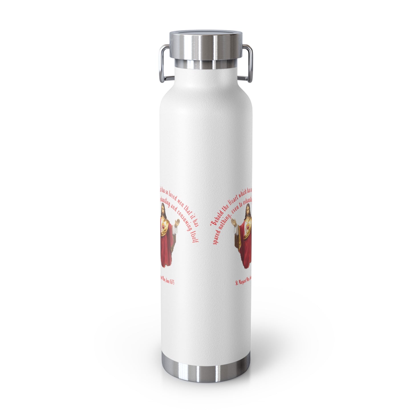 Sacred Heart of Jesus - St Margaret Mary, 1675 Copper Vacuum Insulated Bottle, 22oz