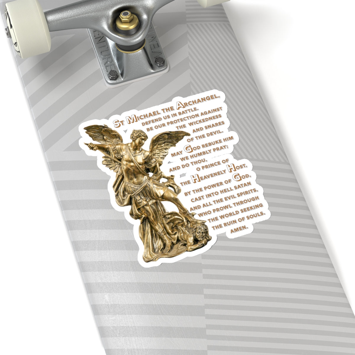 St Michael Archangel with Prayer Kiss-Cut Stickers