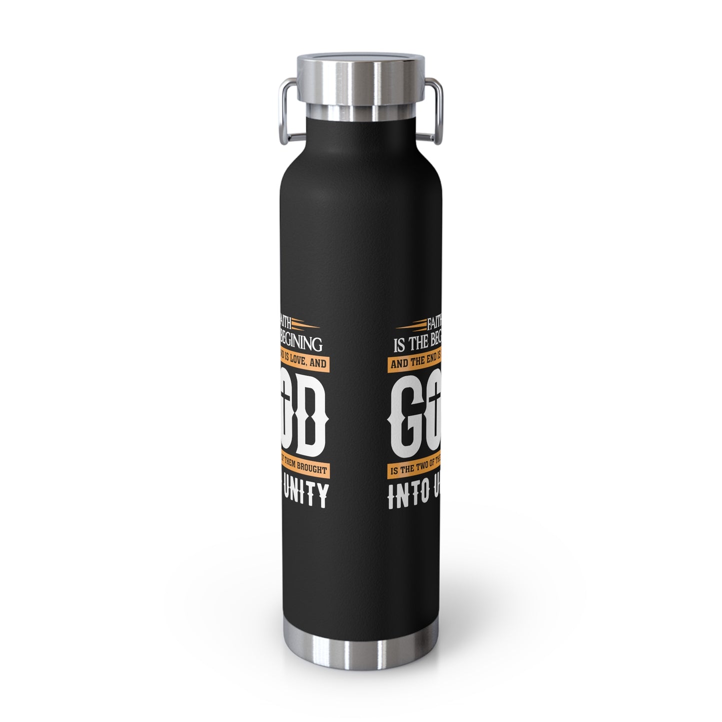 Faith and Love Copper Vacuum Insulated Bottle, 22oz