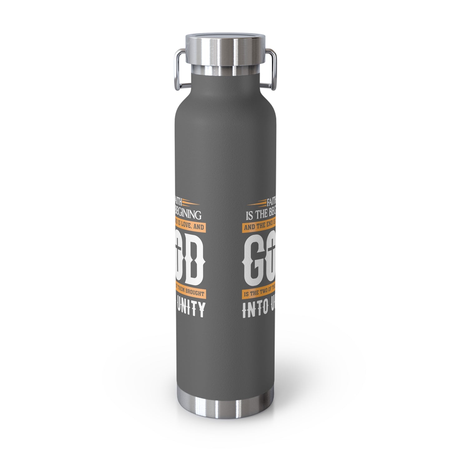 Faith and Love Copper Vacuum Insulated Bottle, 22oz