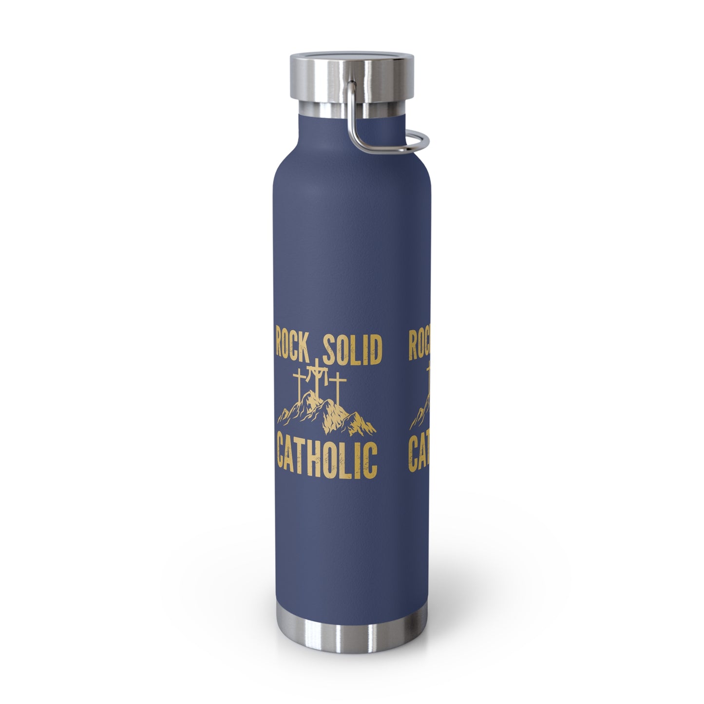 Rock Solid Catholic Copper Vacuum Insulated Bottle, 22oz