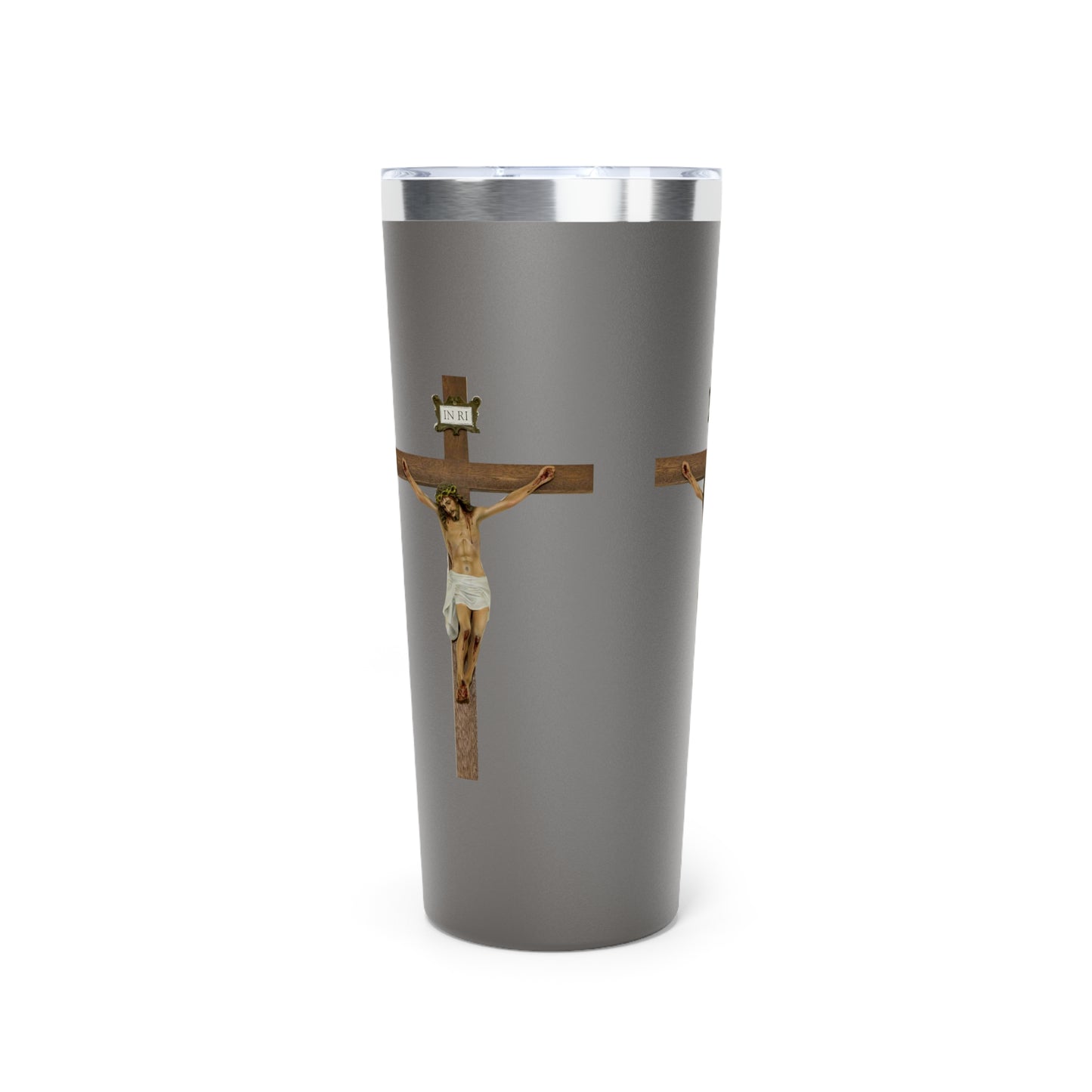 Jesus Crucified Copper Vacuum Insulated Tumbler, 22oz