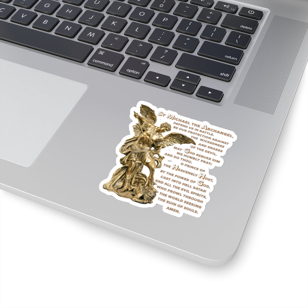 St Michael Archangel with Prayer Kiss-Cut Stickers