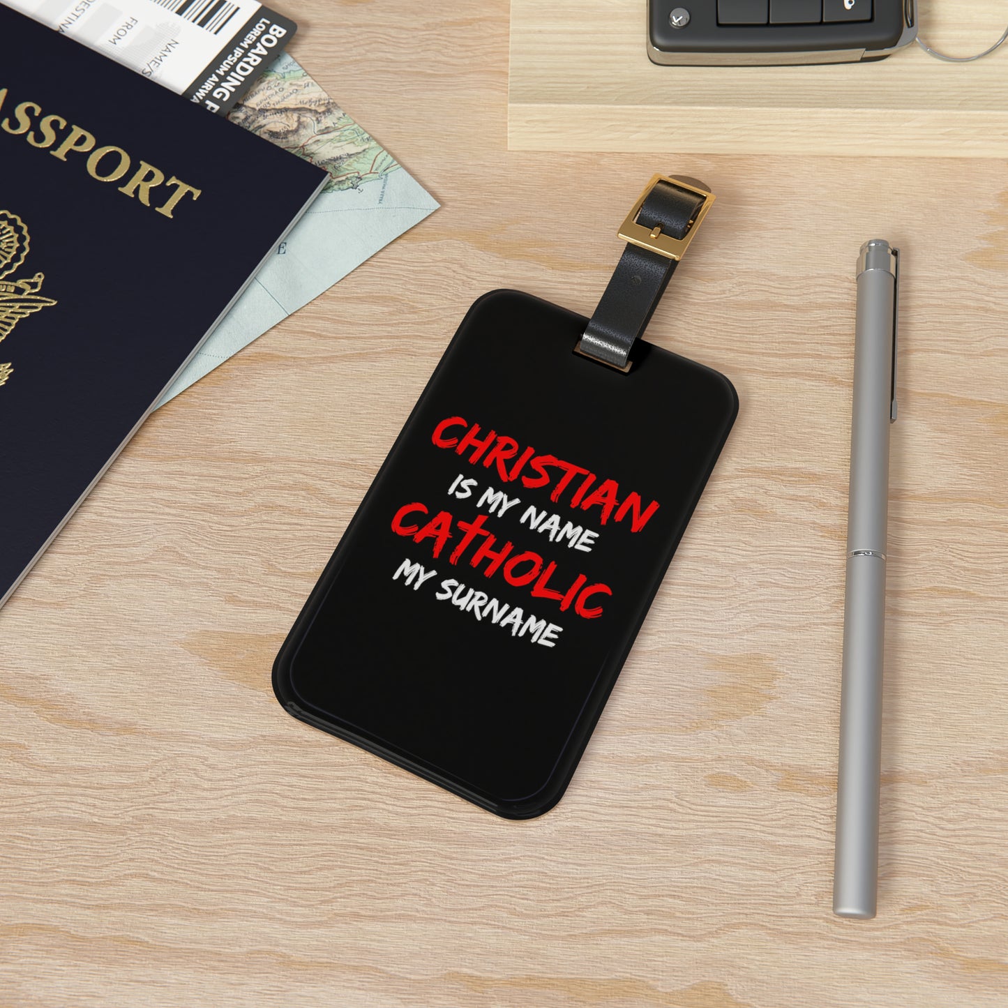 Christian is my Name, Catholic my Surname Luggage Tag