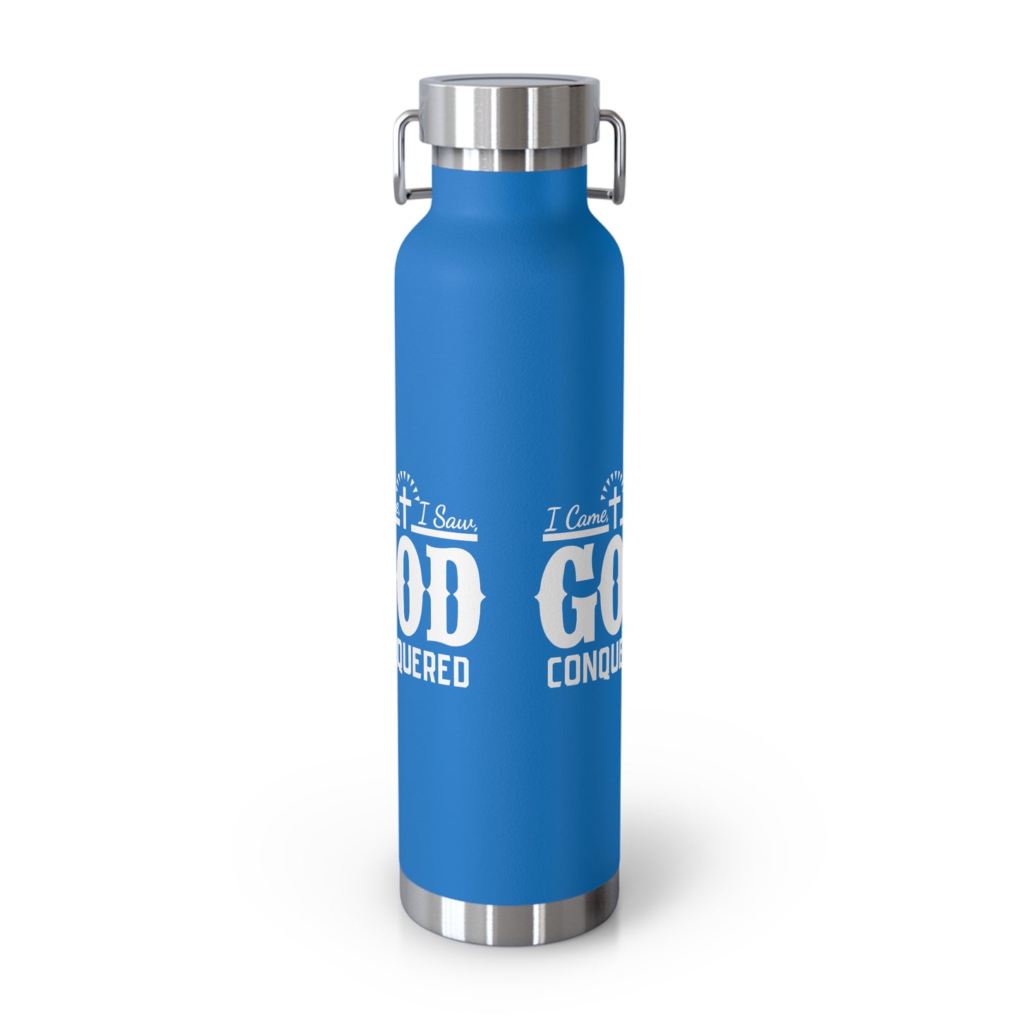 I came, I saw, God Conquered Copper Vacuum Insulated Bottle, 22oz
