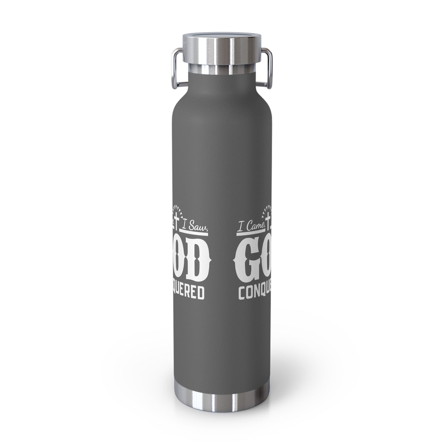 I came, I saw, God Conquered Copper Vacuum Insulated Bottle, 22oz