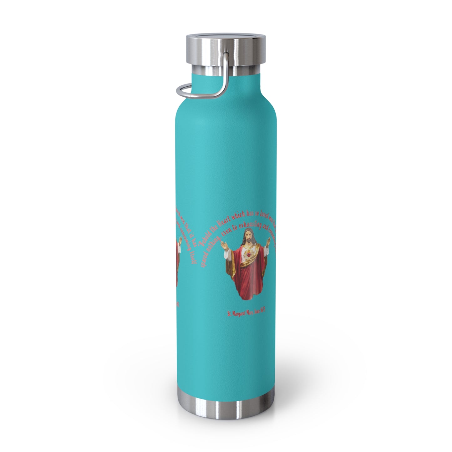 Sacred Heart of Jesus - St Margaret Mary, 1675 Copper Vacuum Insulated Bottle, 22oz