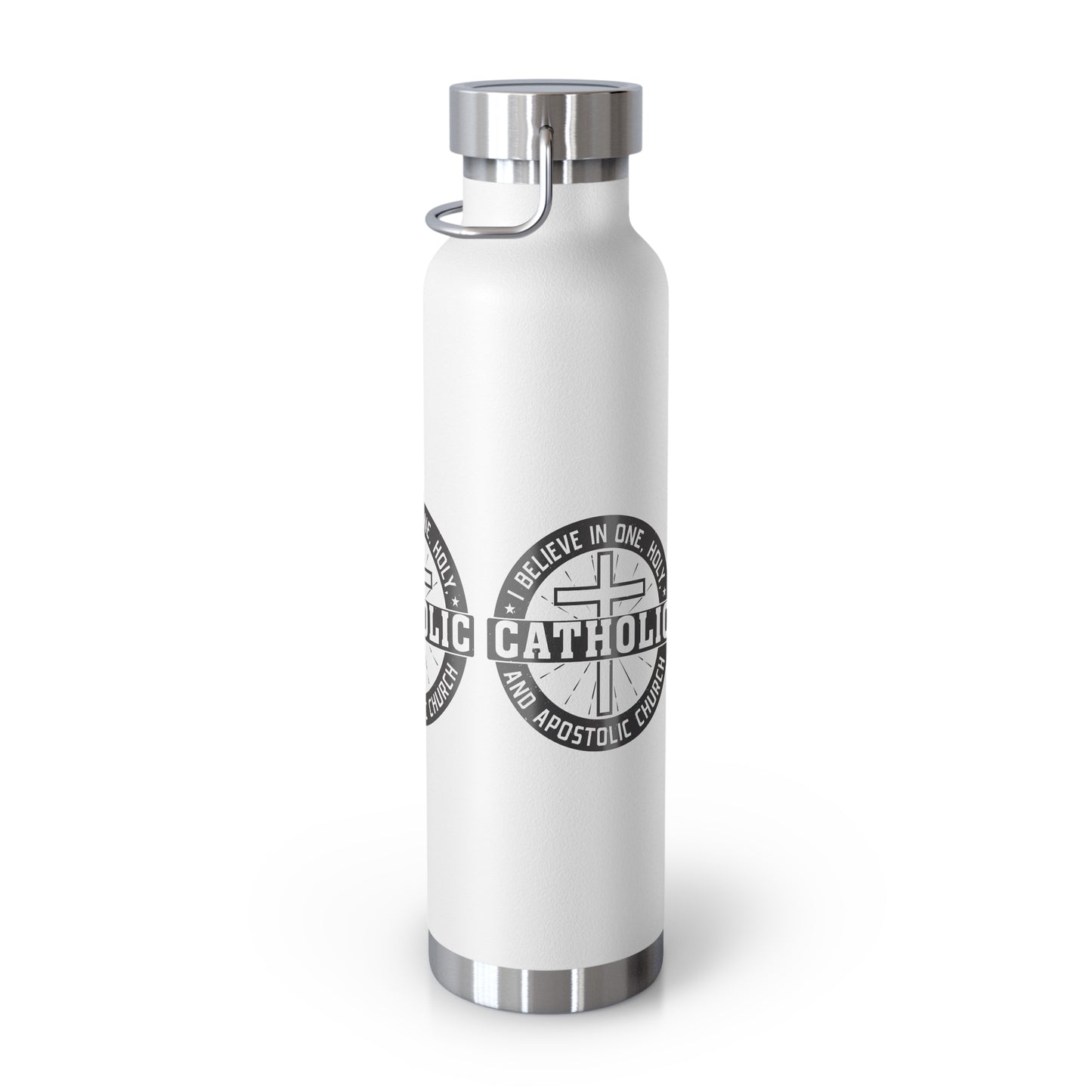 I Believe in One, Holy, Catholic and Apostolic Church Copper Vacuum Insulated Bottle, 22oz