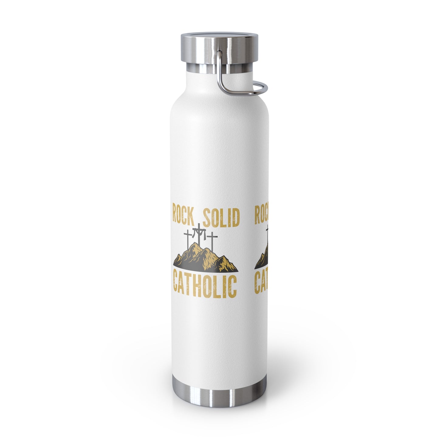 Rock Solid Catholic Copper Vacuum Insulated Bottle, 22oz