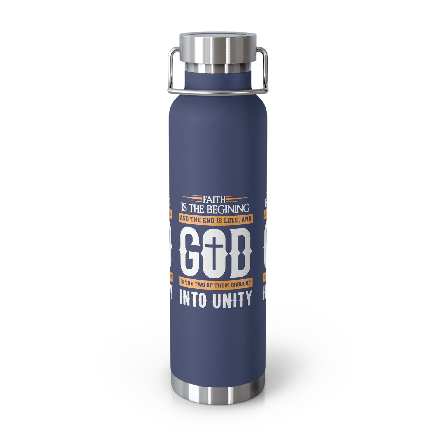 Faith and Love Copper Vacuum Insulated Bottle, 22oz