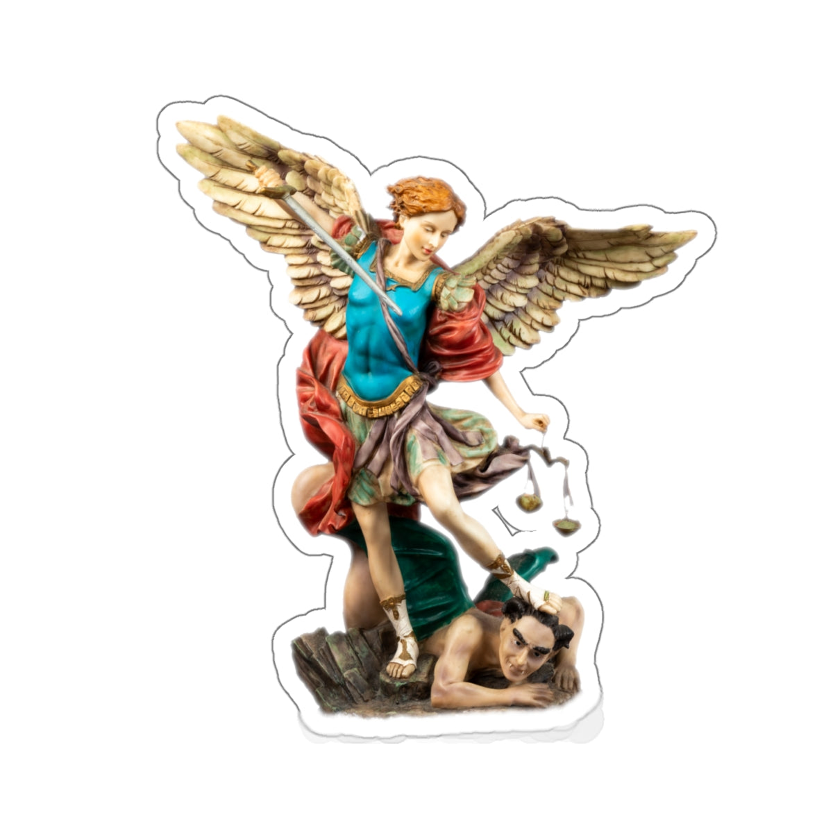 St Michael Archangel (colour) Kiss-Cut Stickers
